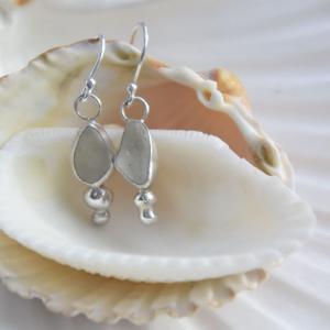 JODIE McKENZIE STUDIO White Sea Glass Dangle Earrings