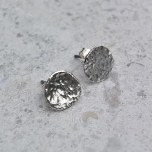 JODIE McKENZIE STUDIO Circular Silver Organic Studs 