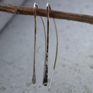 JODIE McKENZIE STUDIO Curved Hammered Silver Earrings