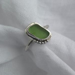 JODIE McKENZIE STUDIO Green sea glass Ring